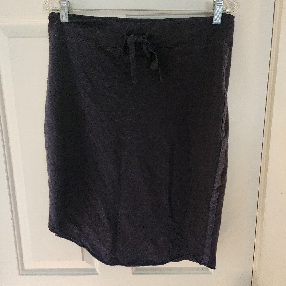 Sundry Wanderlust Midi Skirt Navy Size Large Cotton Beachy Coastal New W/O Tags